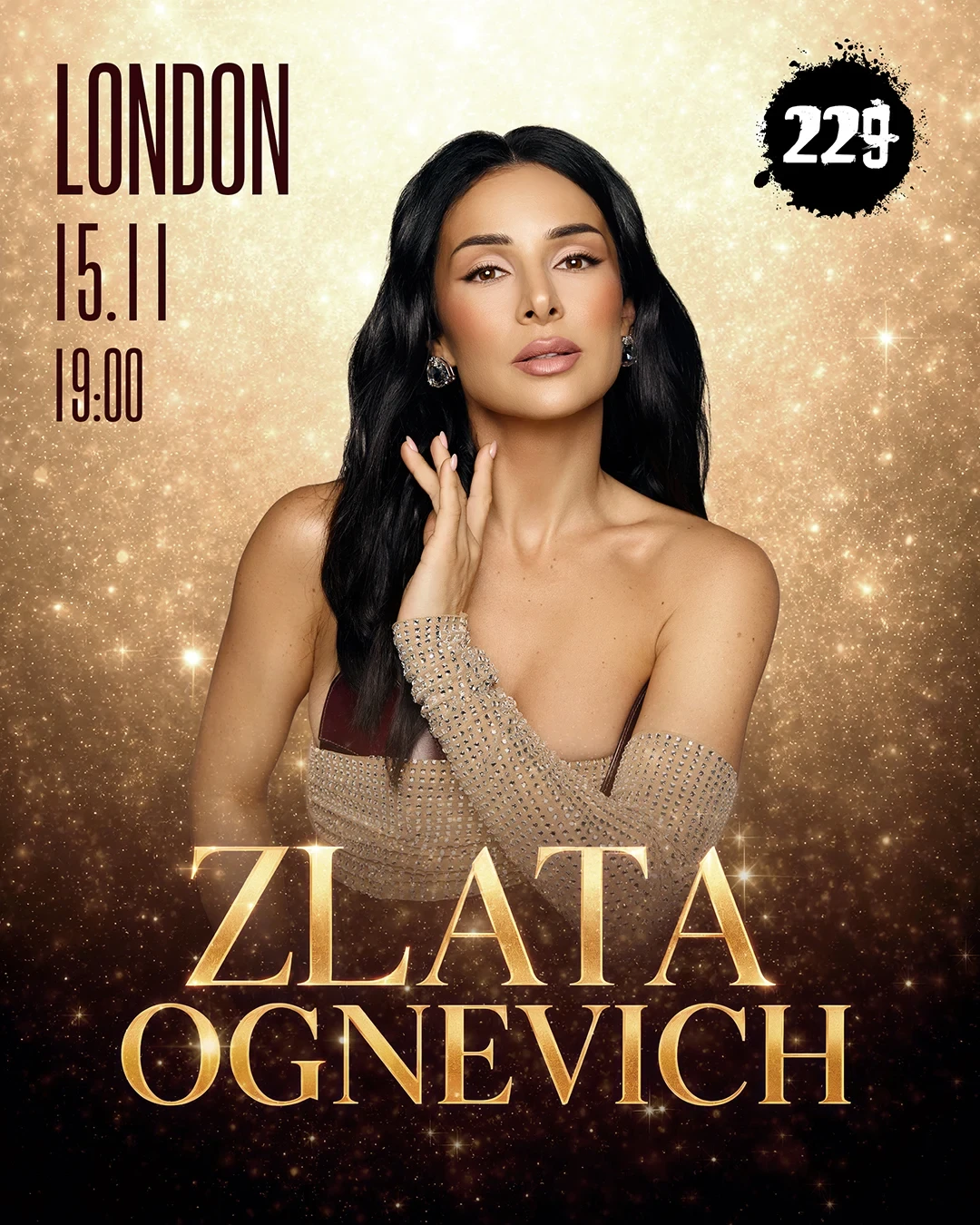 Poster for Zlata Ognevich live event in London